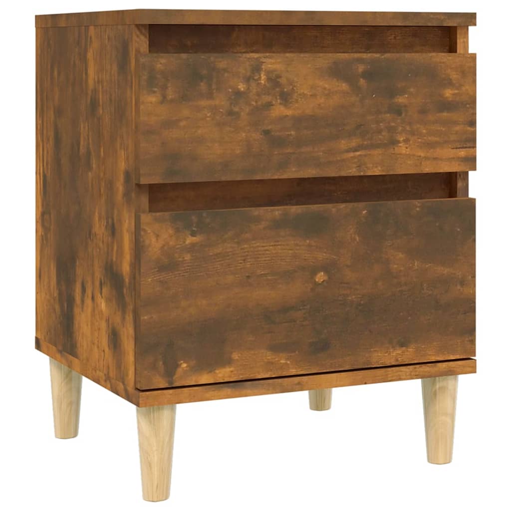NNEVL Bedside Cabinets 2 pcs Smoked Oak 40x35x50 cm-4