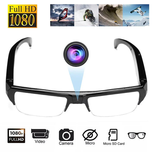 1080P HD Mini Camera Glasses Wearable DVR Video Recorder Black-1