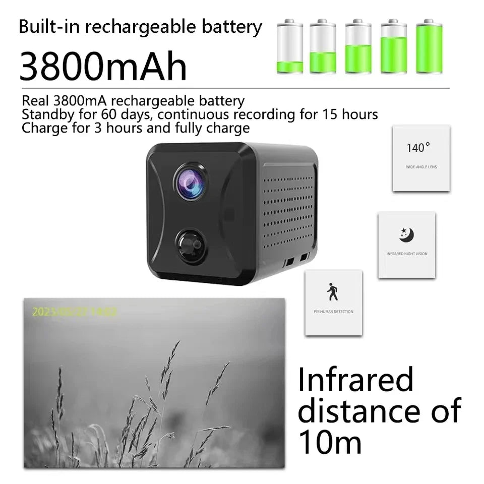 NNEOBA Mini 4G Security Camera WiFi Ultra HD CCTV-1