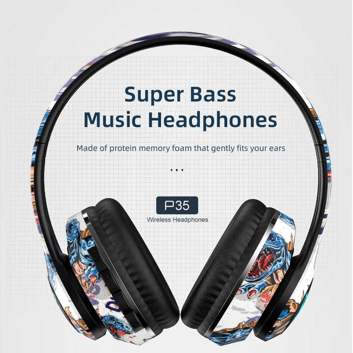 NNEDSZ Wireless Bluetooth Headphones - Stylish Over-Ear Design with Long Battery Life, Hi-Fi Sound, and Universal Compatibility (colour B)-1